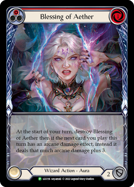 Blessing of Aether (Red) [LGS116] (Promo)  Rainbow Foil