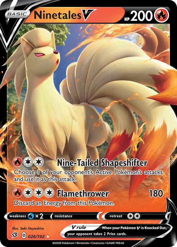 Ninetales V (26/192) [Sword & Shield: Rebel Clash] - Duel Kingdom
