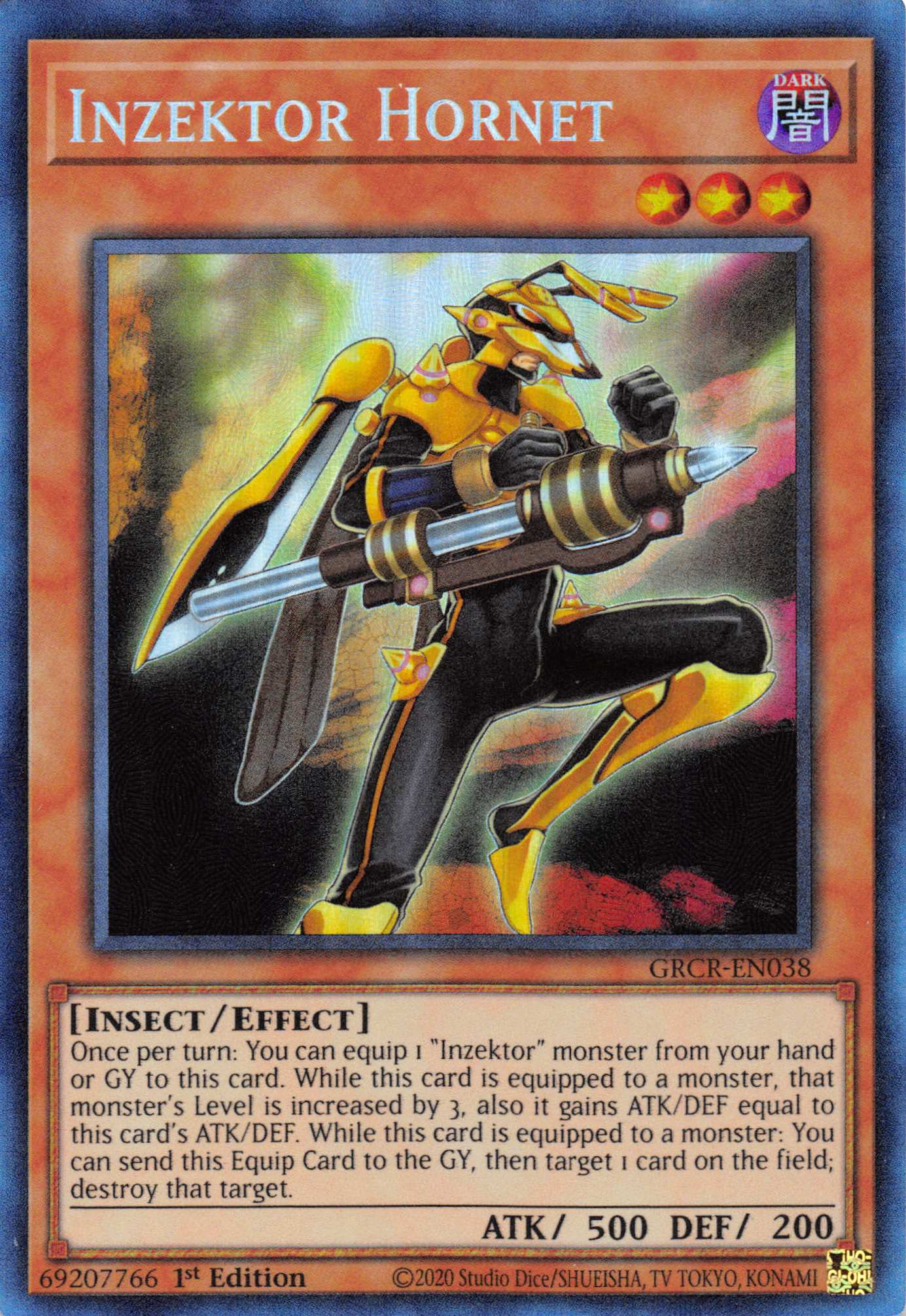 Inzektor Hornet [GRCR-EN038] Collector's Rare - Duel Kingdom
