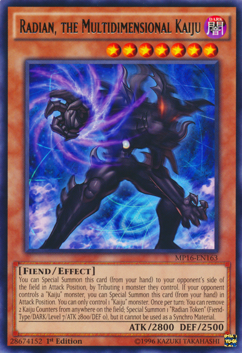 Radian, the Multidimensional Kaiju [MP16-EN163] Rare - Duel Kingdom