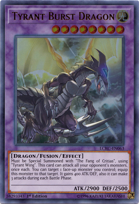 Tyrant Burst Dragon [LCKC-EN063] Ultra Rare - Duel Kingdom
