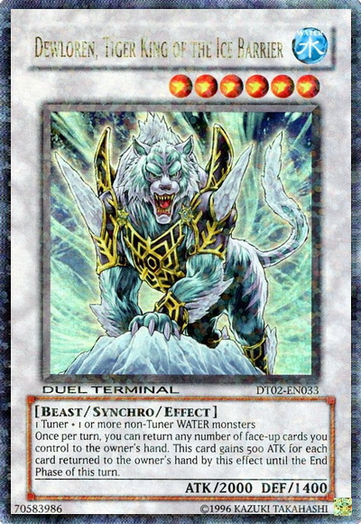 Dewloren, Tiger King of the Ice Barrier [DT02-EN033] Ultra Rare - Duel Kingdom