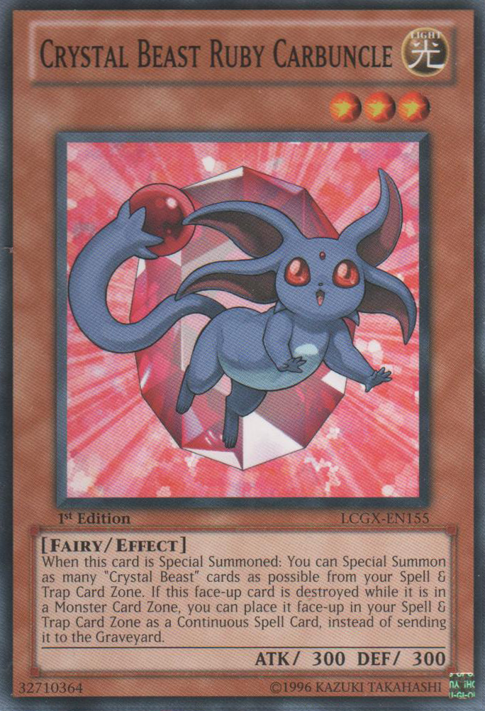 Crystal Beast Ruby Carbuncle [LCGX-EN155] Common - Duel Kingdom