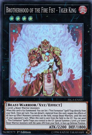 Brotherhood of the Fire Fist - Tiger King [FIGA-EN027] Super Rare - Duel Kingdom