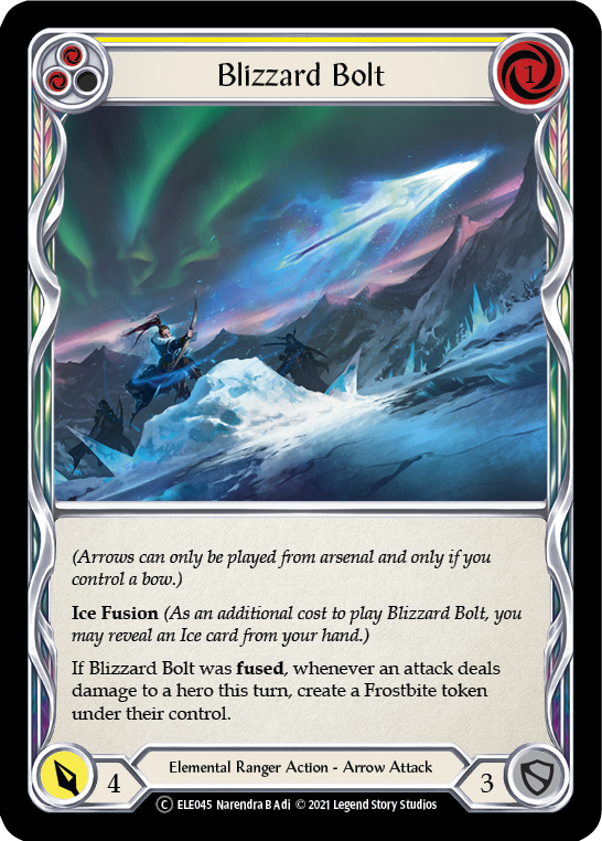 Blizzard Bolt (Yellow) [U-ELE045] Unlimited Normal - Duel Kingdom