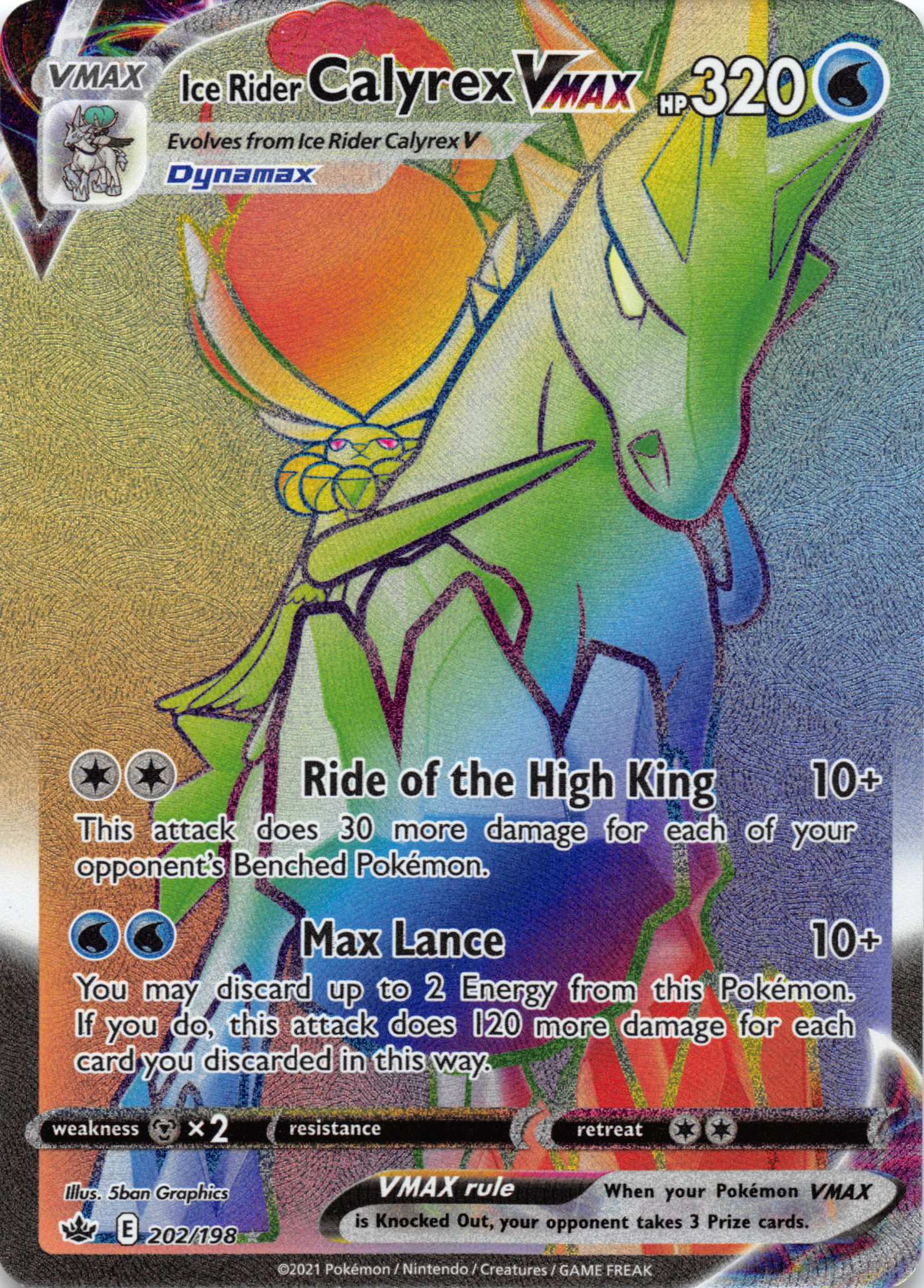 Ice Rider Calyrex VMAX (202/198) [Sword & Shield: Chilling Reign]