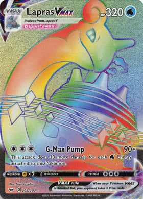 Lapras VMAX (Secret) (203/202) [SWSH01: Sword & Shield Base Set] - Duel Kingdom