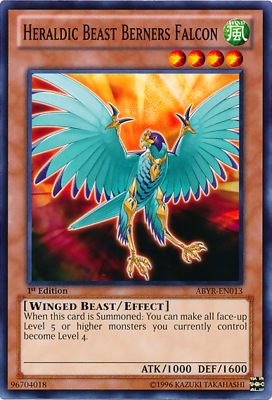 Heraldic Beast Berners Falcon [ABYR-EN013] Common - Duel Kingdom