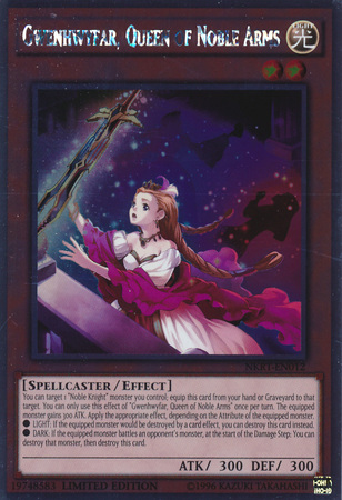 Gwenhwyfar, Queen of Noble Arms [NKRT-EN012] Platinum Rare - Duel Kingdom