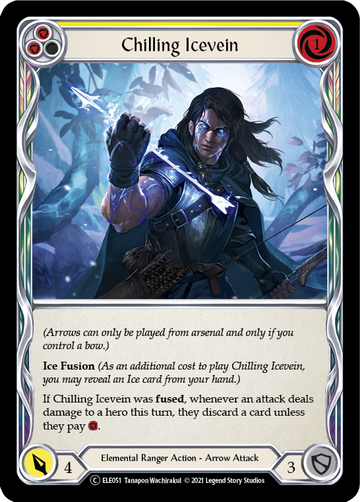 Chilling Icevein (Yellow) [U-ELE051] Unlimited Rainbow Foil - Duel Kingdom