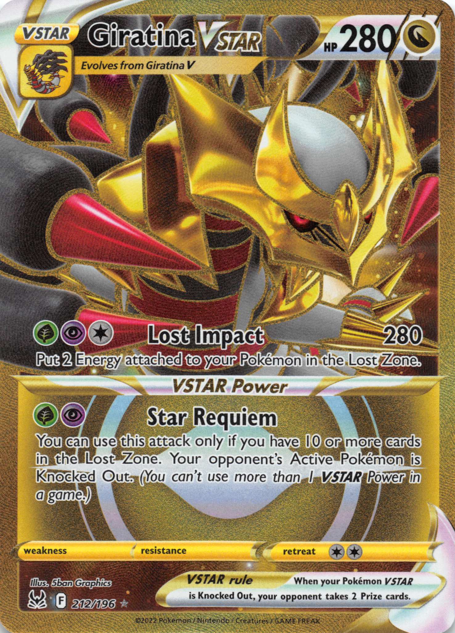 Giratina VSTAR (212/196) [Sword & Shield: Lost Origin]