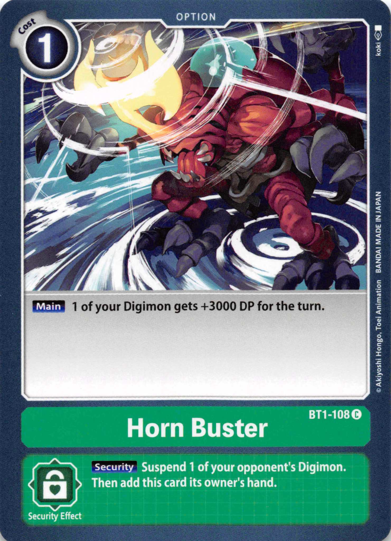 Horn Buster [BT1-108] [Release Special Booster] Normal