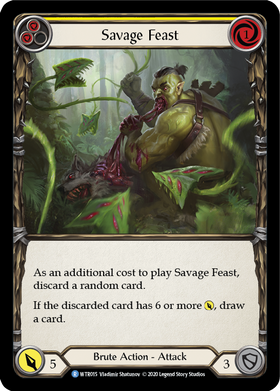 Savage Feast (Yellow) [WTR015] Unlimited Rainbow Foil - Duel Kingdom