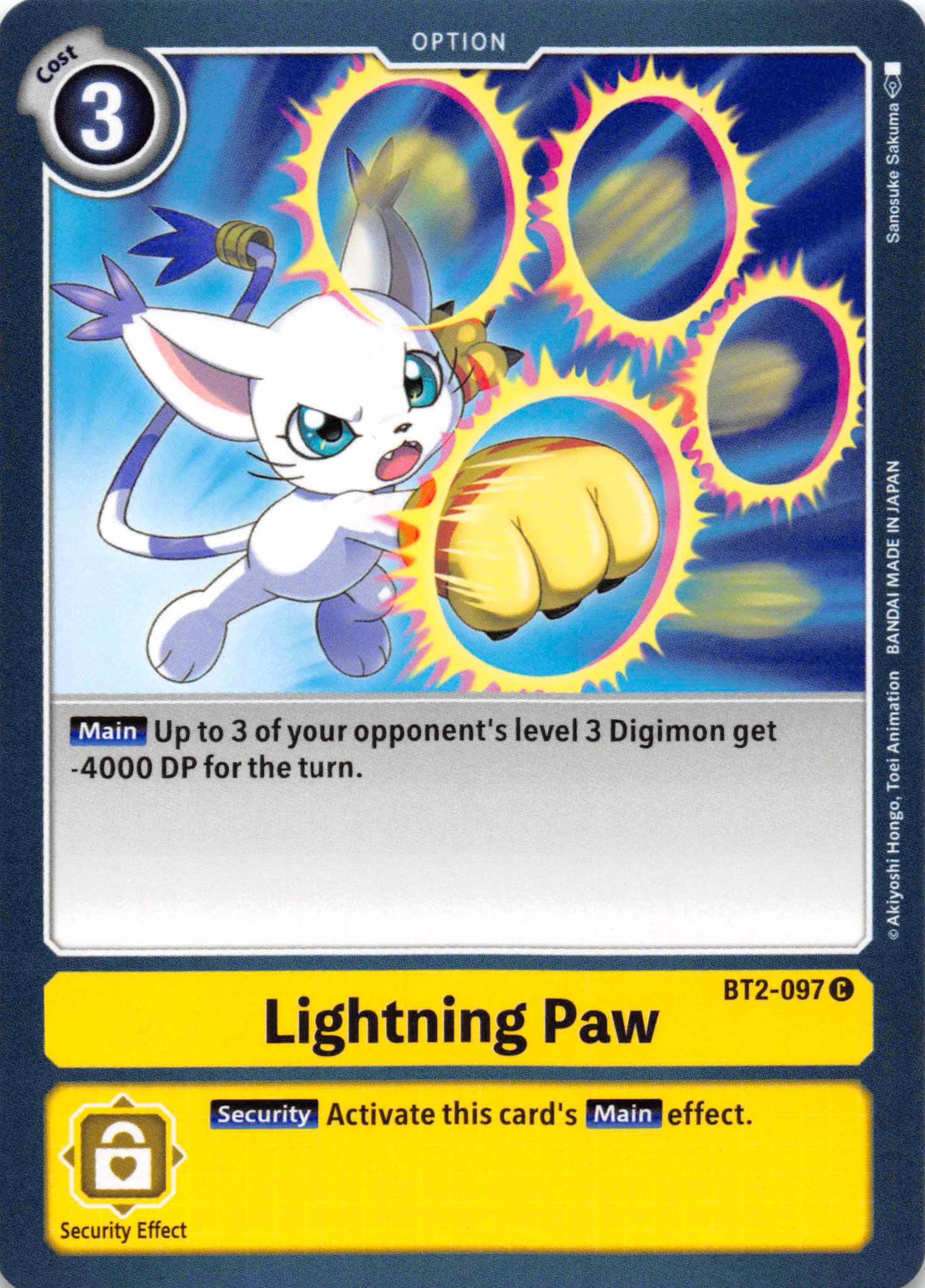 Lightning Paw [BT2-097] [Release Special Booster] Normal