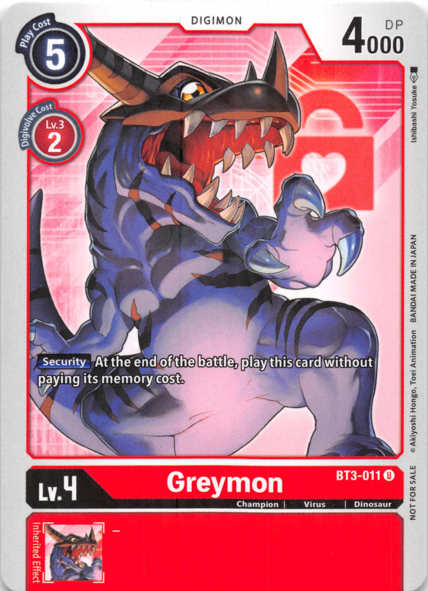Greymon - BT3-011 (Box Topper) [BT3-011] [Release Special Booster] Foil