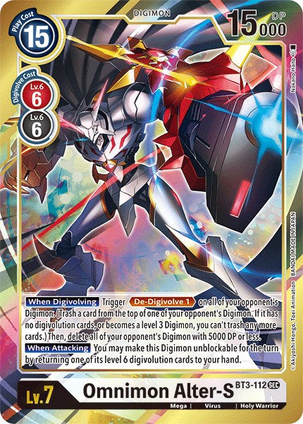 Omnimon Alter-S (Secret Rare) (Alternate Art) [BT3-112] [Release Special Booster] Foil