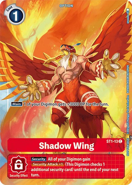 Shadow Wing - ST1-13 (Tamer's Evolution Box) [ST1-13-C] [Starter Deck 01: Gaia Red] Foil