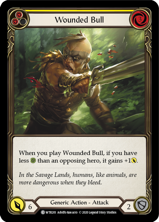 Wounded Bull (Yellow) [WTR201] Unlimited Rainbow Foil - Duel Kingdom