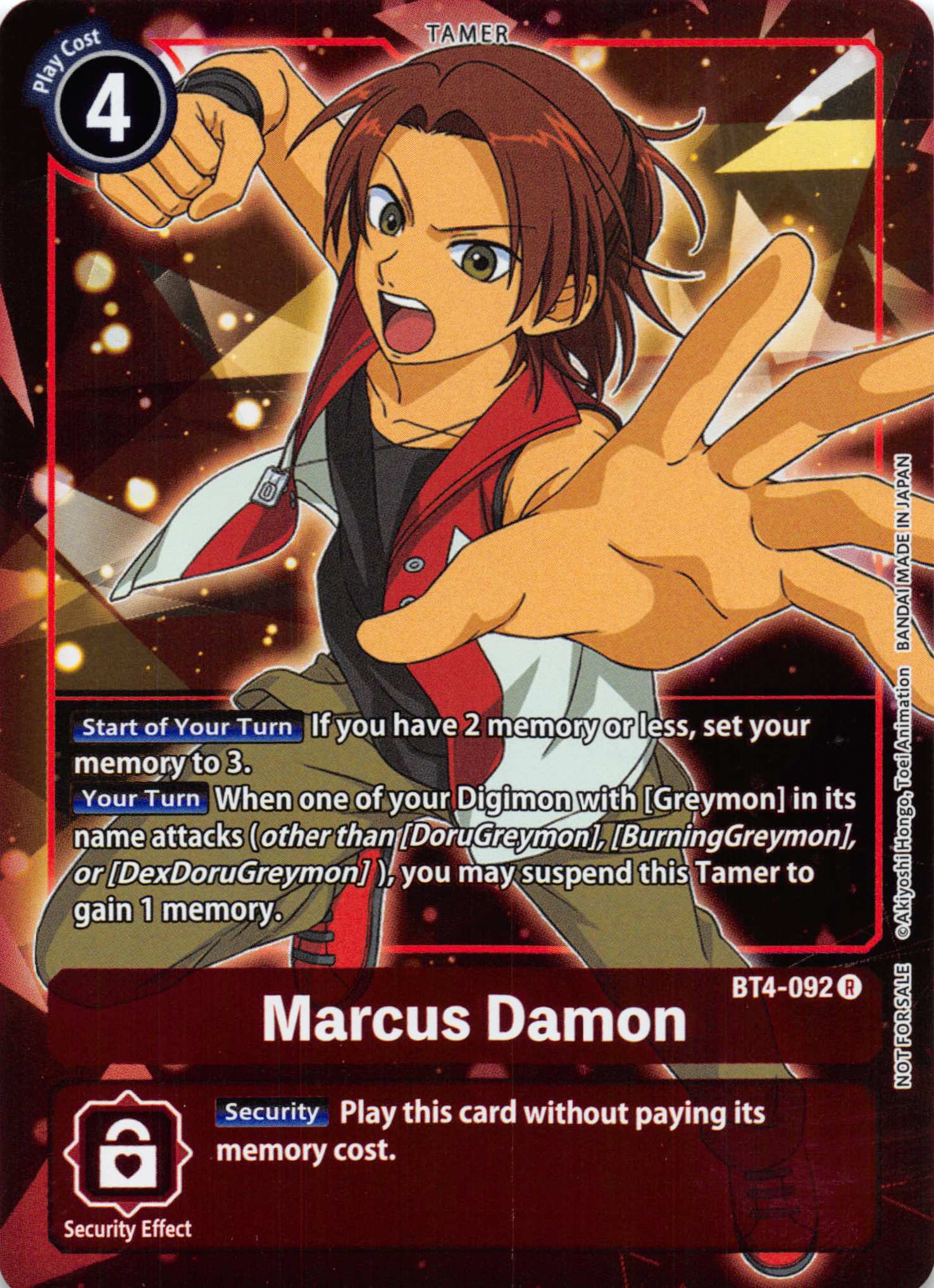 Marcus Damon (Box Topper) [BT4-092] [Great Legend] Foil