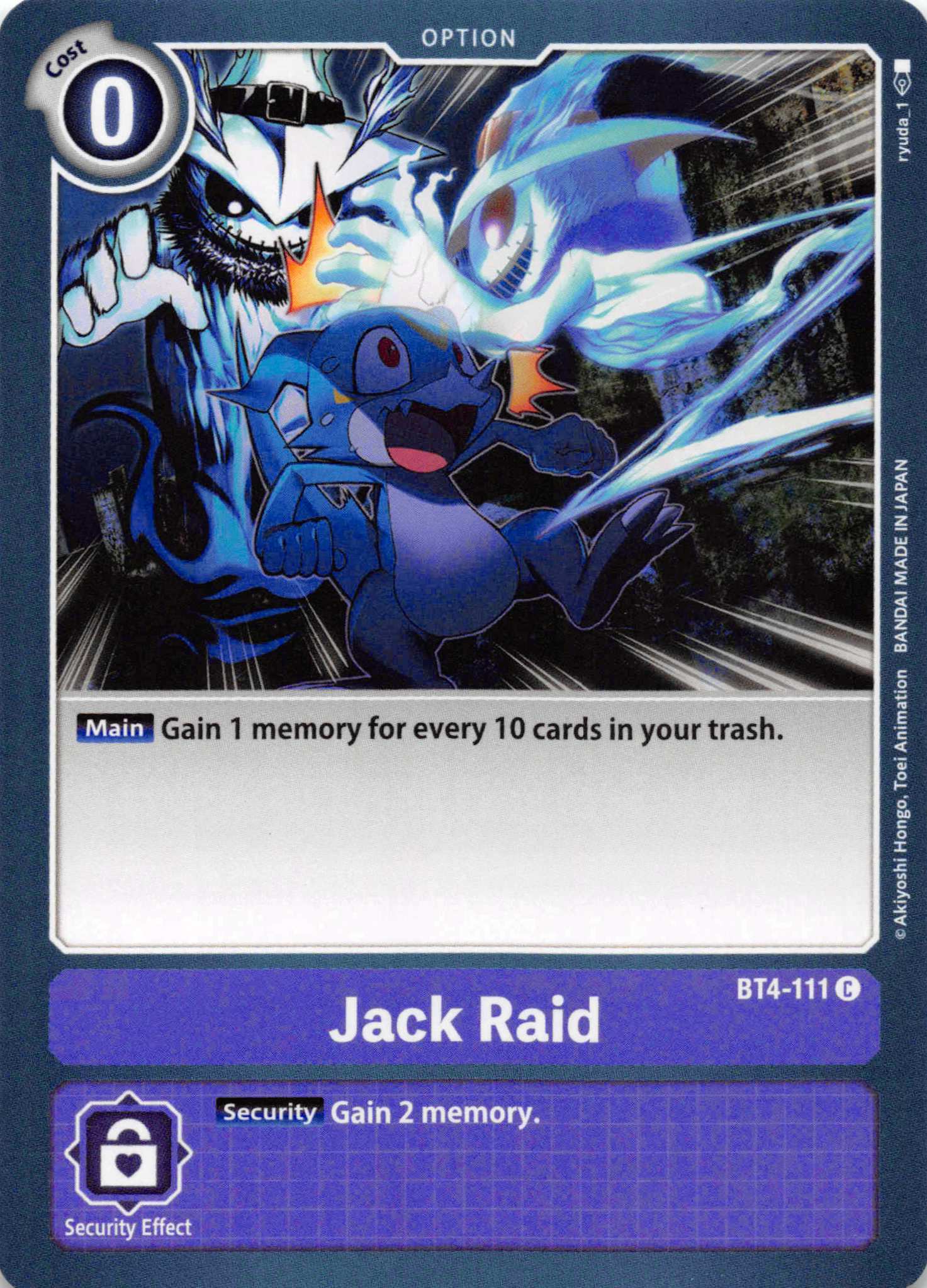 Jack Raid [BT4-111] [Great Legend] Normal
