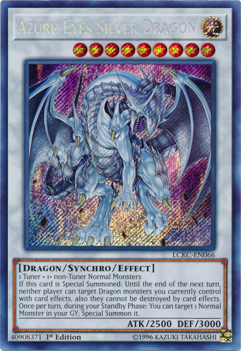 Azure-Eyes Silver Dragon [LCKC-EN066] Secret Rare - Duel Kingdom