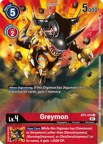 Greymon - BT5-010 (Premier TO Event June 2021) [BT5-010] [Battle of Omni] Foil