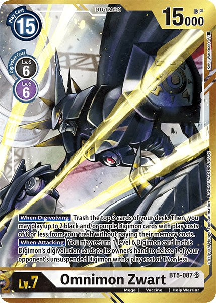 Omnimon Zwart (Alternate Art - Kenji Watanabe) [BT5-087] [Battle of Omni] Foil