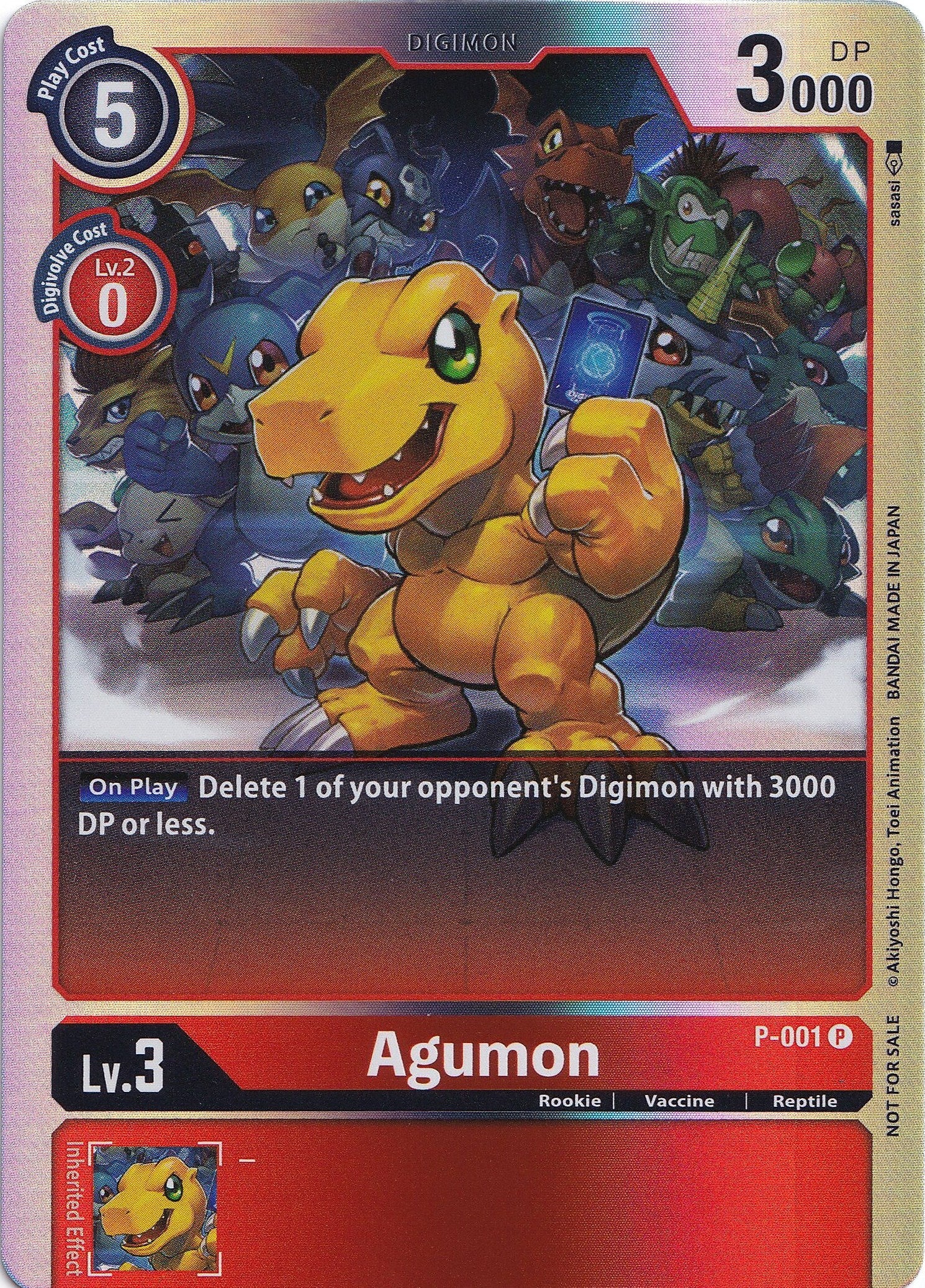 Agumon - P-001 (Rainbow Foil) [P-001] [Digimon Promotion Cards] Foil