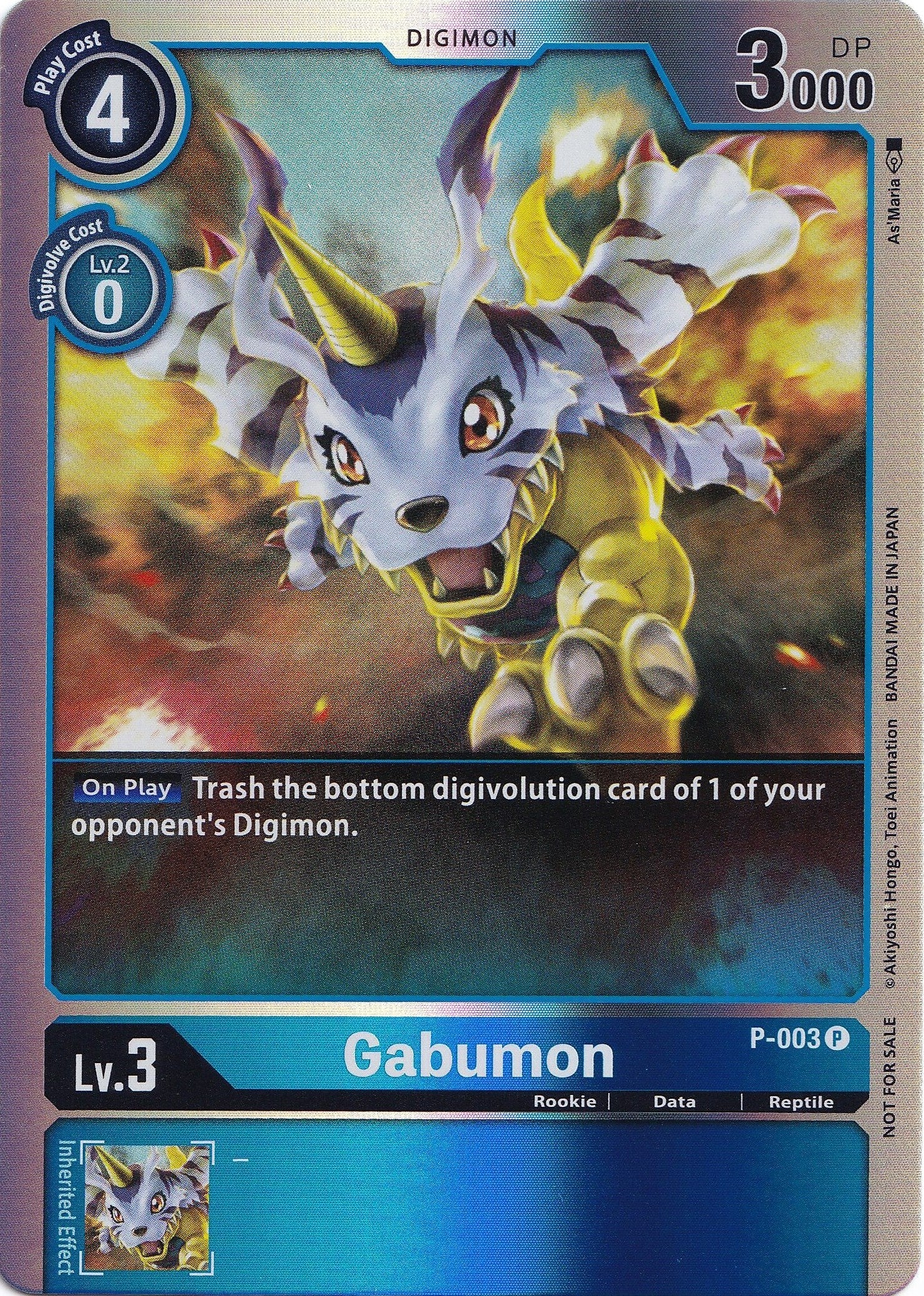 Gabumon - P-003 (Rainbow Foil) [P-003] [Digimon Promotion Cards] Foil