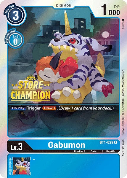 Gabumon - BT1-029 (Store Champion) [BT1-029] [Release Special Booster] Foil