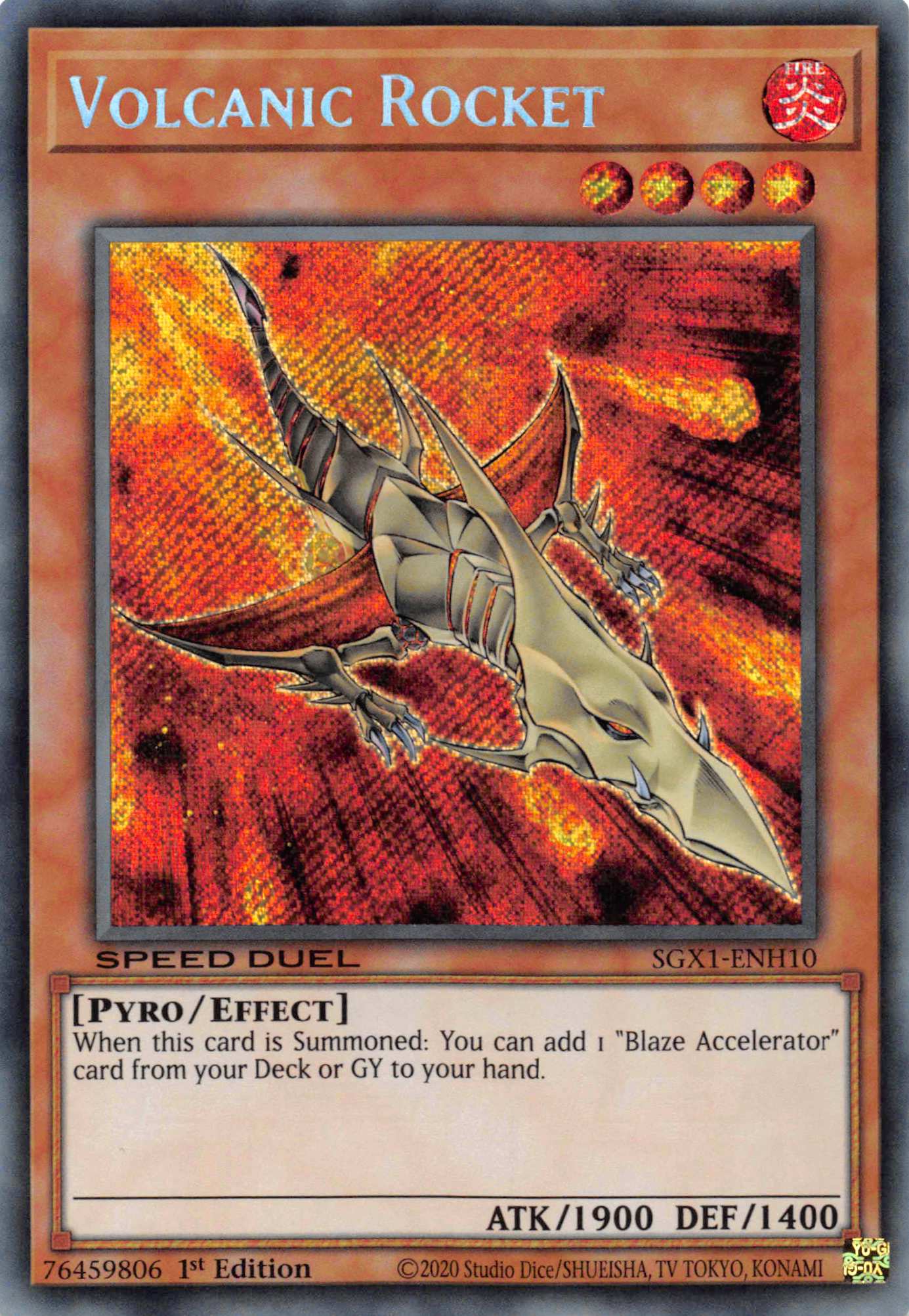 Volcanic Rocket [SGX1-ENH10] Secret Rare - Duel Kingdom