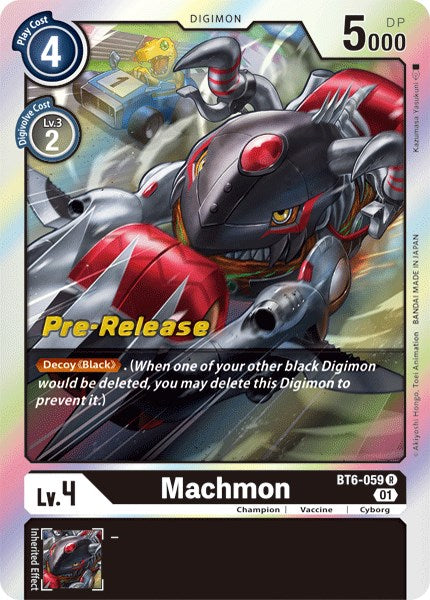 Machmon [BT6-059] [Double Diamond Pre-Release Cards] Foil