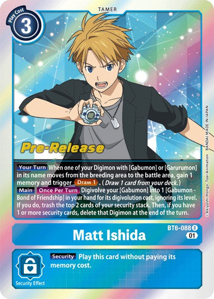 Matt Ishida [BT6-088] [Double Diamond Pre-Release Cards] Normal