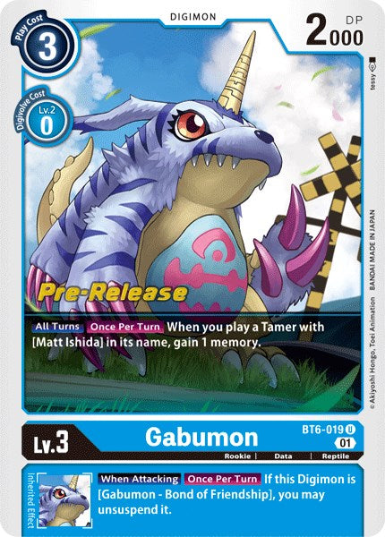 Gabumon [BT6-019] [Double Diamond Pre-Release Cards] Normal