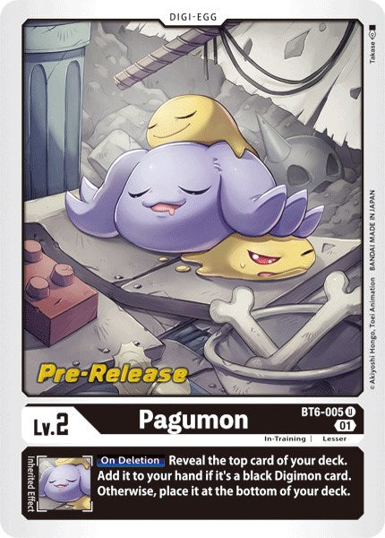 Pagumon [BT6-005] [Double Diamond Pre-Release Cards] Foil