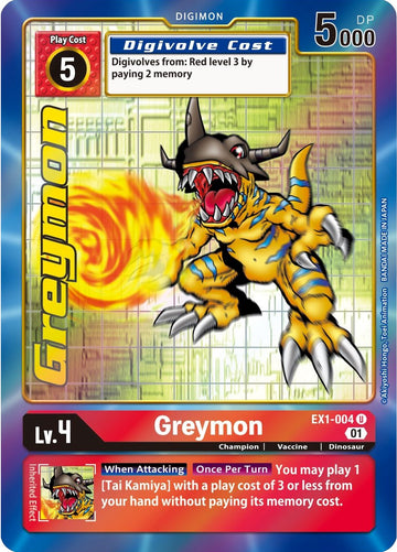 Greymon (Alternate Art) [EX1-004] [Classic Collection] Foil