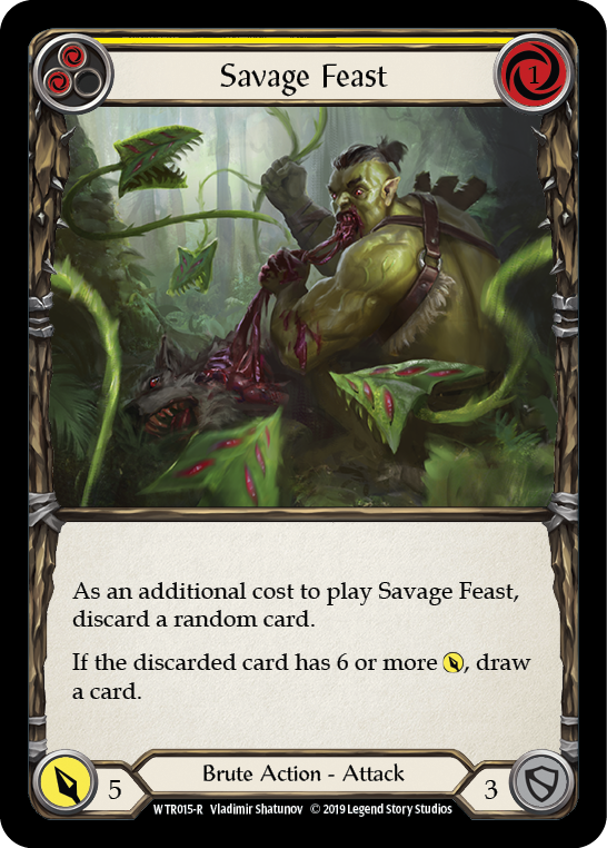 Savage Feast (Yellow) [WTR015-R] Alpha Print Normal - Duel Kingdom