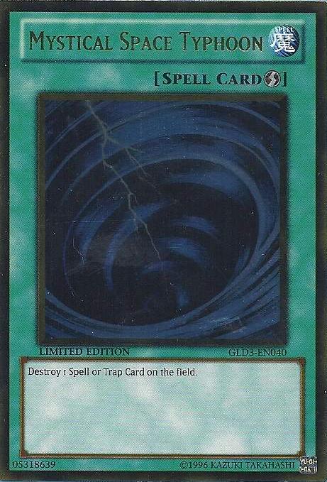 Mystical Space Typhoon [GLD3-EN040] Gold Rare - Duel Kingdom