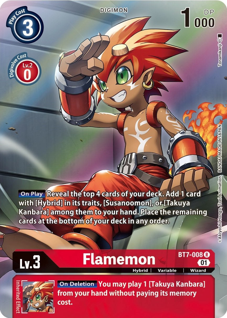 Flamemon (Alternate Art) [BT7-008] [Next Adventure] Foil