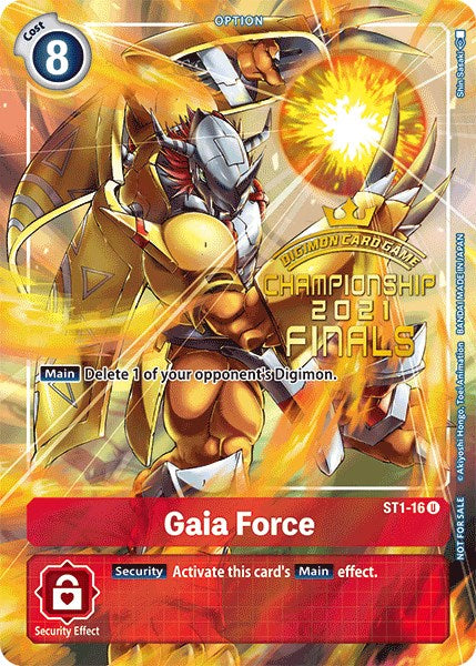 Gaia Force (2021 Championship Finals Tamer's Evolution Pack) [ST1-16] [Starter Deck 01: Gaia Red] Foil