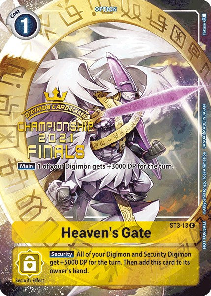 Heaven's Gate (2021 Championship Finals Tamer's Evolution Pack) [ST3-13] [Starter Deck 03: Heaven's Yellow] Foil