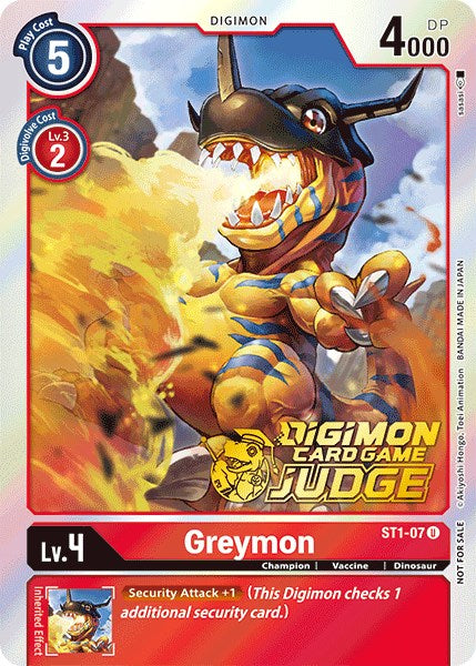 Greymon (Judge Pack 1) [ST1-07] [Starter Deck 01: Gaia Red] Foil