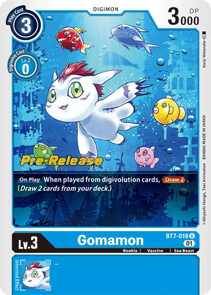 Gomamon [BT7-018] [Next Adventure Pre-Release Cards] Foil