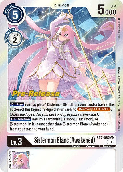 Sistermon Blanc (Awakened) [BT7-082] [Next Adventure Pre-Release Cards] Normal