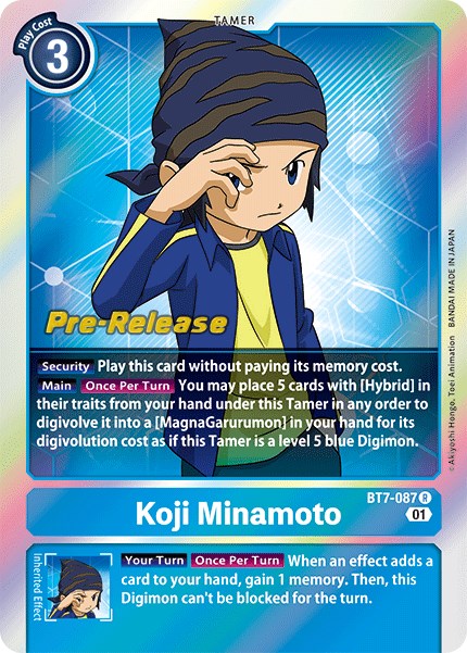 Koji Minamoto [BT7-087] [Next Adventure Pre-Release Cards] Normal