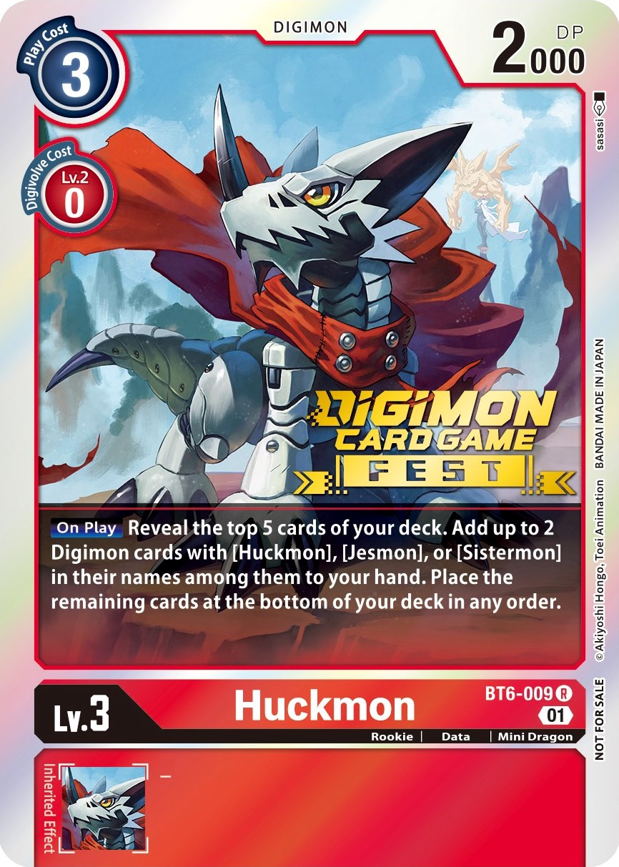 Huckmon (Digimon Card Game Fest 2022) [BT6-009] [Double Diamond] Foil