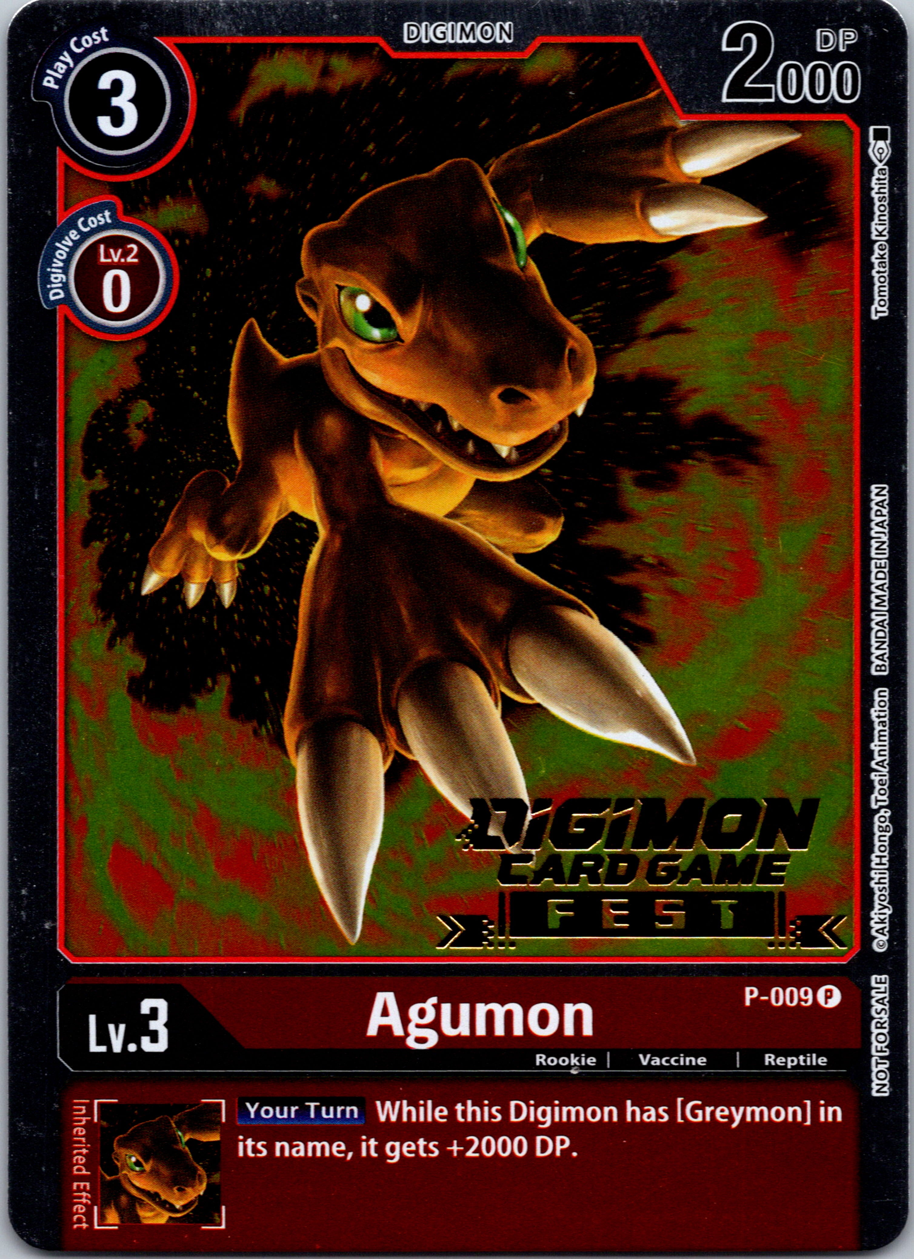 Agumon - P-009 (Digimon Card Game Fest 2022) [P-009] [Digimon Promotion Cards] Foil