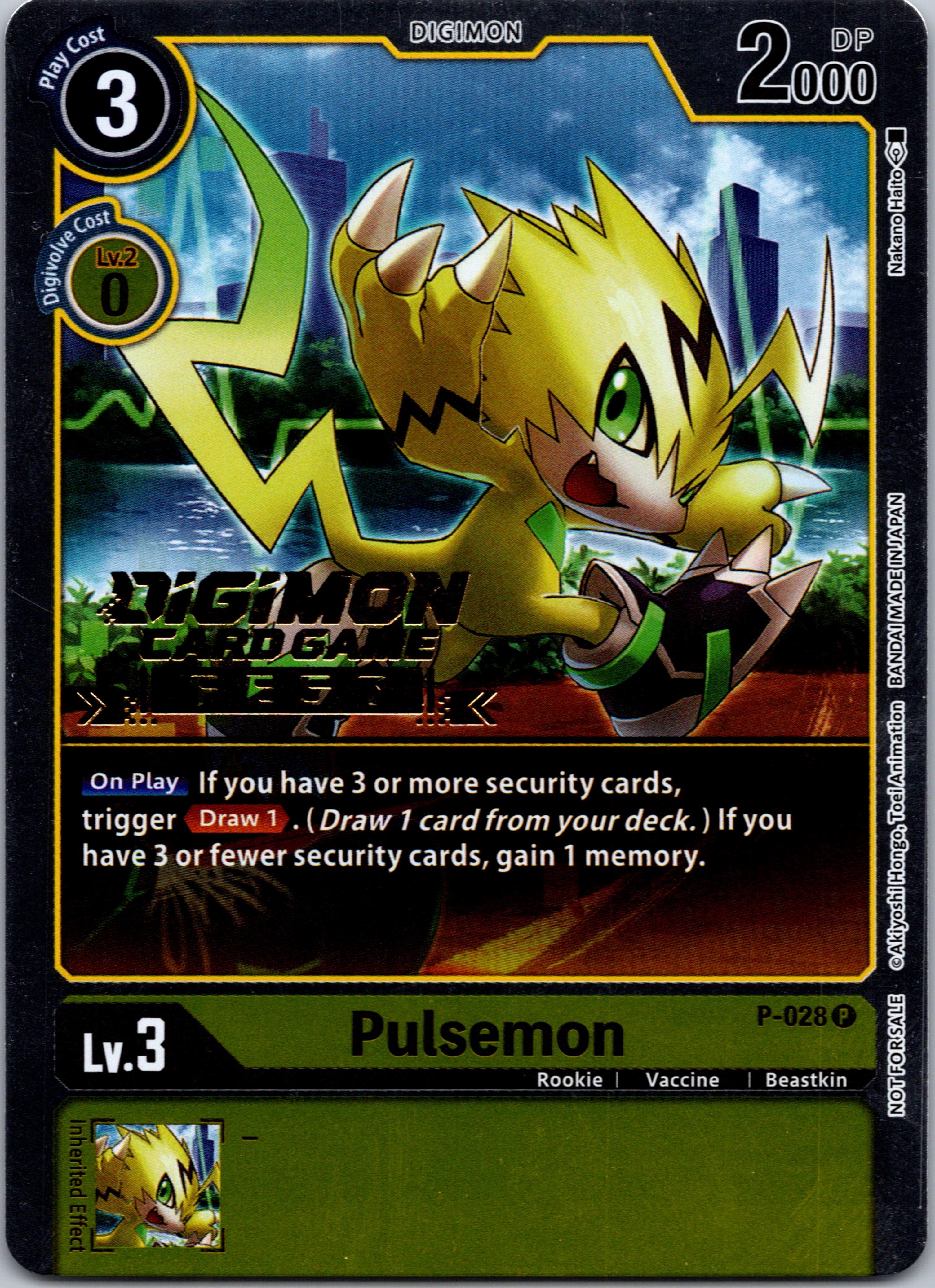 Pulsemon - P-028 (Digimon Card Game Fest 2022) [P-028] [Digimon Promotion Cards] Foil