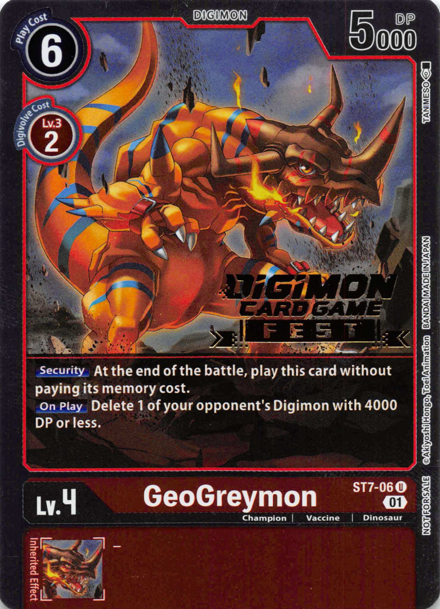 GeoGreymon (Digimon Card Game Fest 2022) [ST7-06] [Starter Deck 07: Gallantmon] Foil