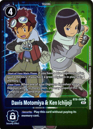 Davis Motomiya & Ken Ichijoji (Box Topper) [BT8-088] [New Awakening] Foil